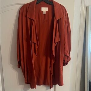 H&M Women's Rust Open-Front Top